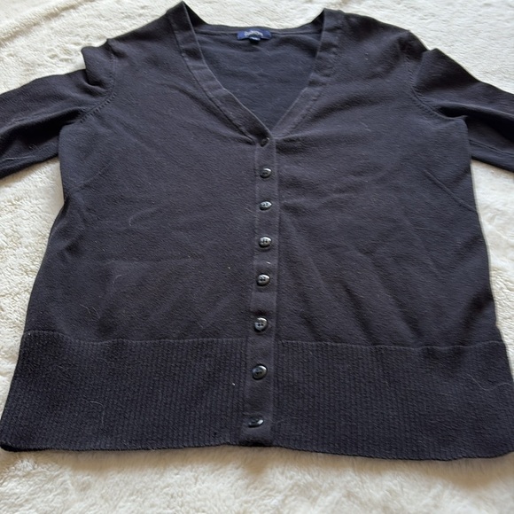 Reitmans Black Button-Up Cardigan – Size Small | Minimalist Layering | - Picture 3 of 8